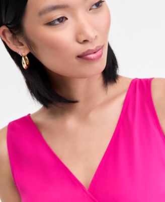 Women's Sleeveless Surplice-Neck Top, Macy's Exclusive