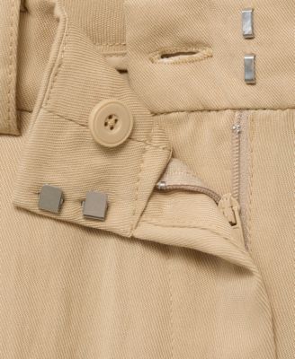 Women's Straight Mid-Rise Suit Pants