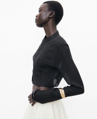 Women's Toggle Closures Lyocell Blouse