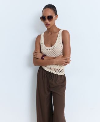 Women's Lyocell Wide Leg Tie Pants