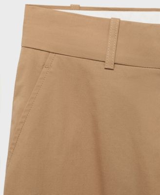 Women's Mid-Rise Wide Leg Cotton Pants