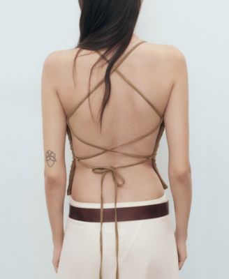 Women's Open-Back Cotton Top