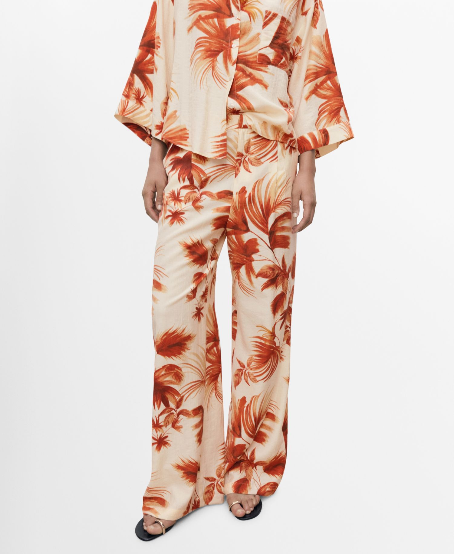 Women's Flowy Palm Print Pants