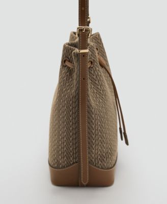 Women's Printed Logo Bucket Bag