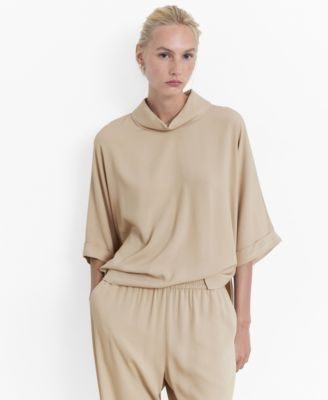 MANGO - Women's Oversized Flowing Blouse