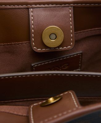 Women's Large Contrast Print Bucket Bag