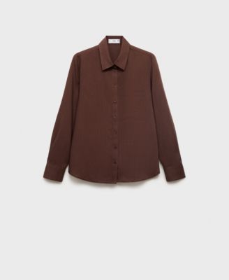 Women's Linen Blend Straight Shirt