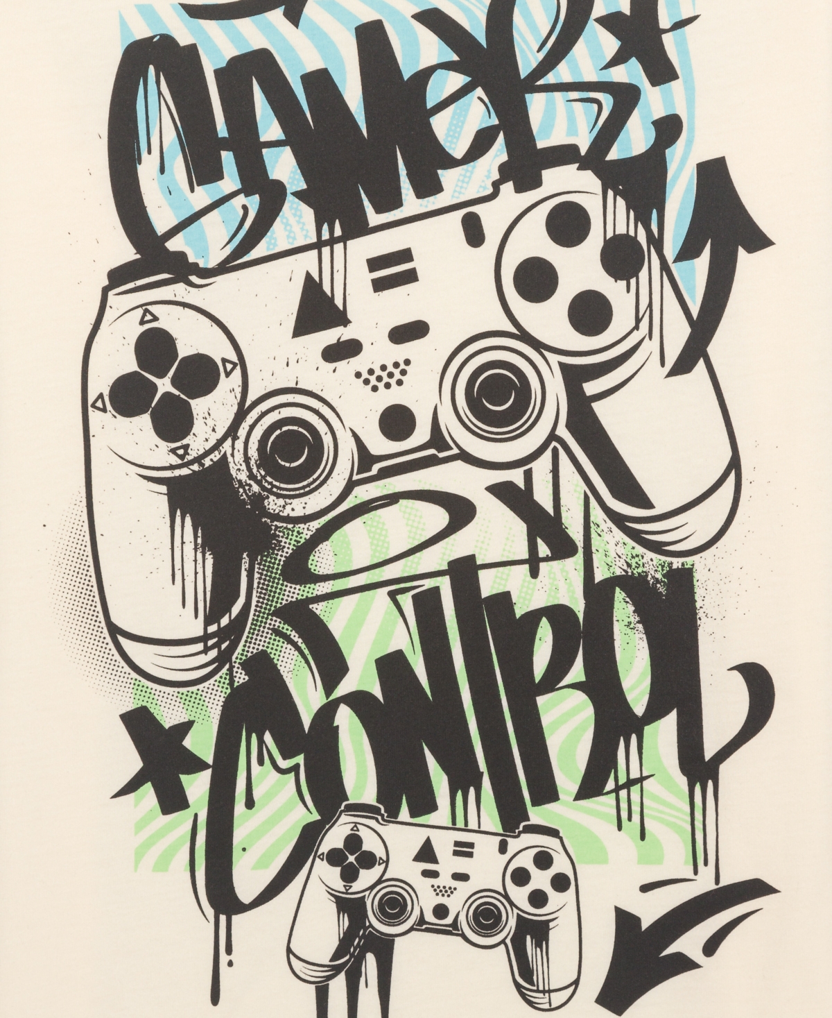 Jem Big Boys Gamer Control Short Sleeve T-shirt In Neutral