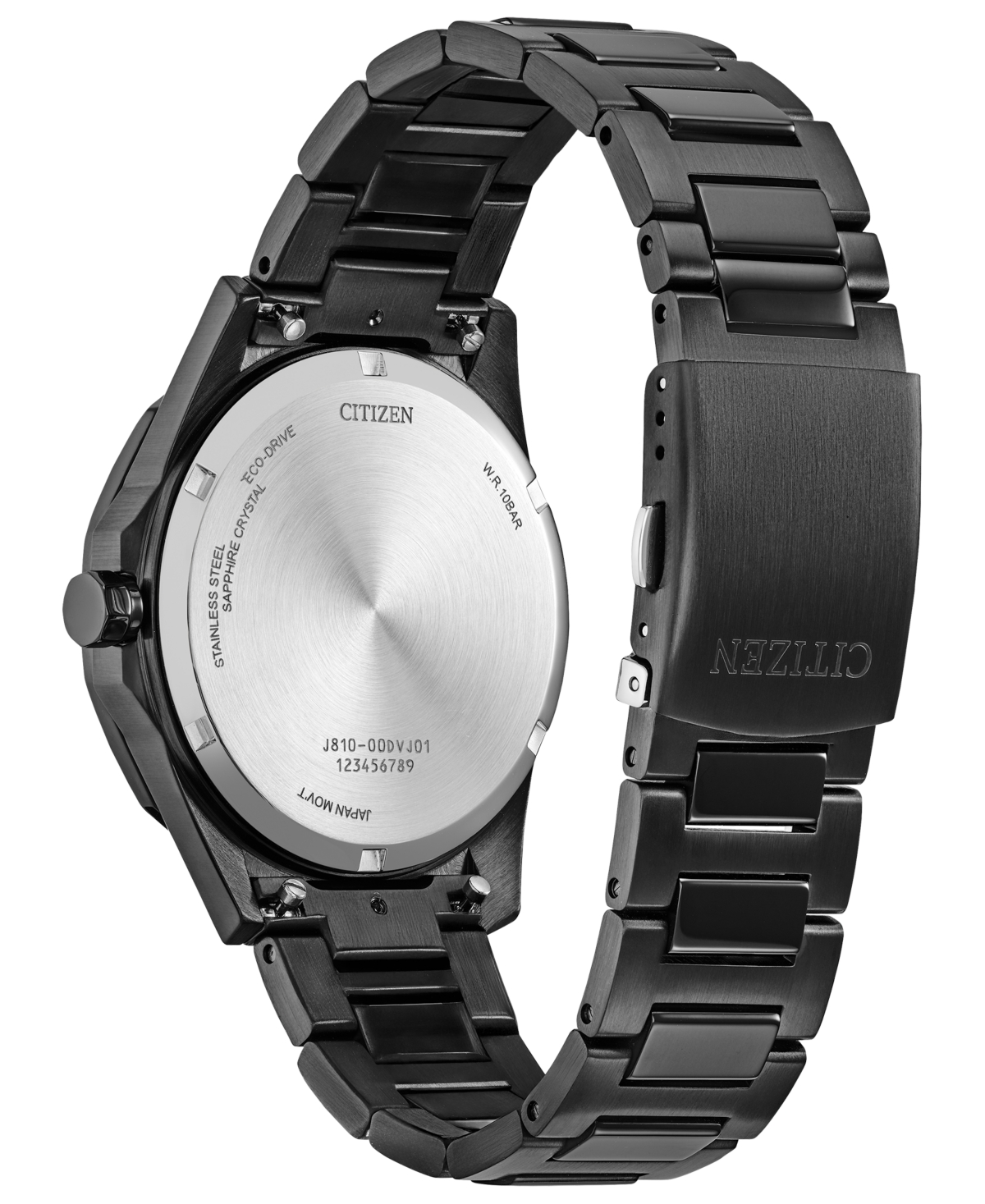 Citizen Men's Eco-Drive Sport Casual Brycen Black Stainless Steel Bracelet Watch, 42mm