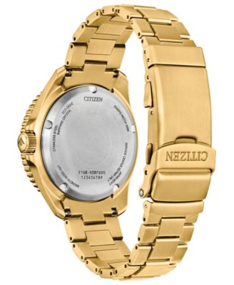 Men's Eco-Drive Promaster Dive Gold-Tone Stainless Steel Bracelet Watch, 41mm