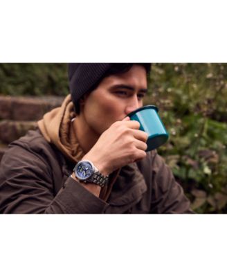 Men's Promaster Skyhawk U830 Analog-Digital Silver-Tone Stainless Steel Bracelet Watch 43mm