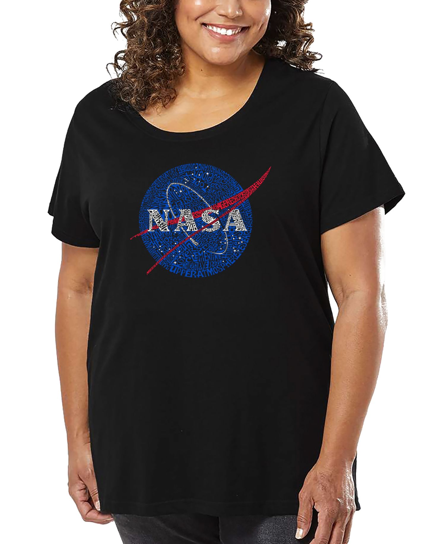 Plus Size NASA's Most Notable Missions Word Art T-Shirt
