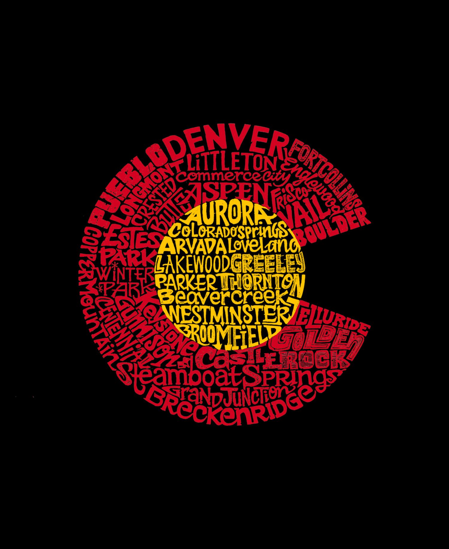 Plus Size Colorado Word Art T-Shirt