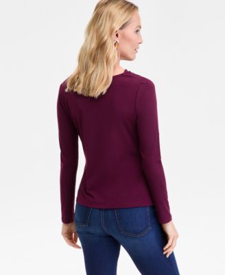 Women's Cowl-Neck Long-Sleeve Top, Macy's Exclusive