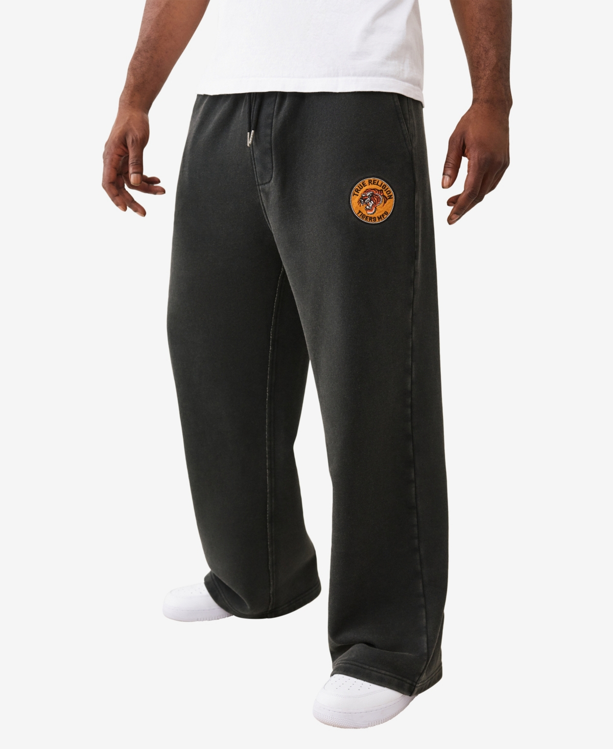 True Religion Baggy Cotton Blend Sweatpants In Black