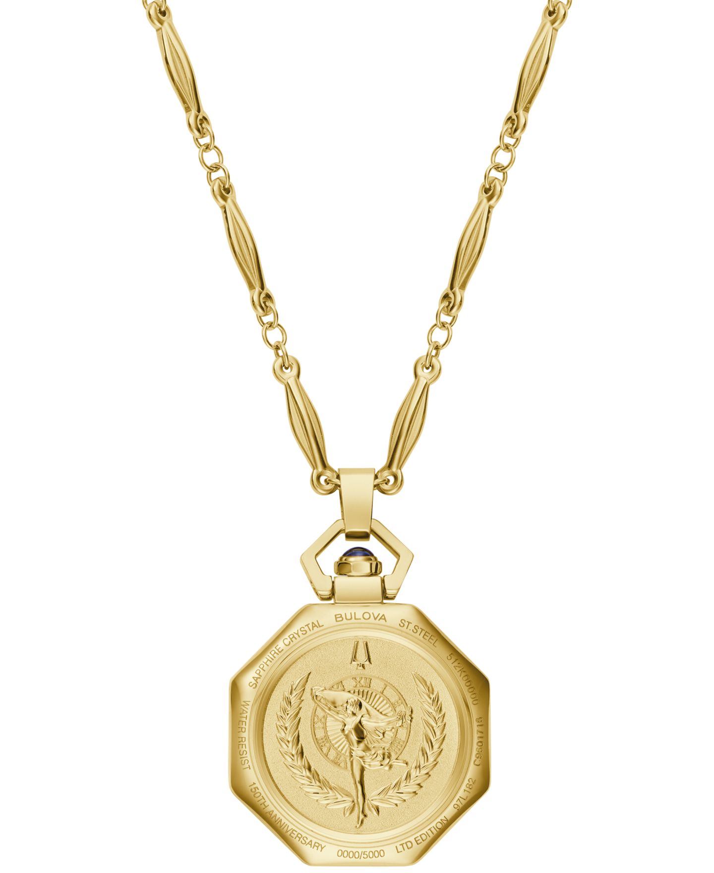 Женские часы Bulova Limited Edition 150th Anniversary Classic Rubaiyat Gold-Tone Stainless Steel Pendant Watch 25.5mm — фото 3