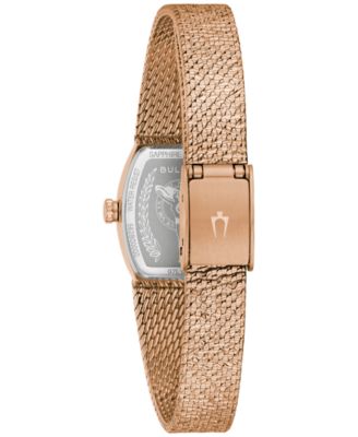 Women's Goddess of Time Rose Gold-Tone Stainless Steel Bracelet Watch 17mm