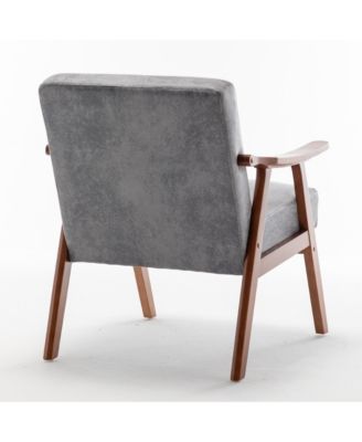 Mid-Century Modern Chair with Solid Wood Frame