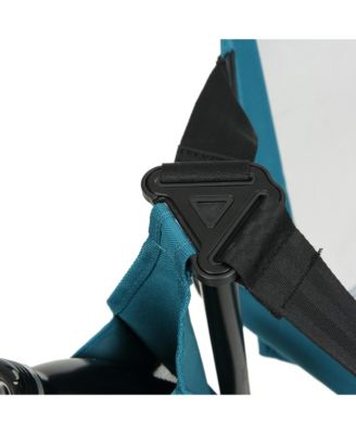 Hammock Camping Chair, Folding Portable Rocking Chair, Aluminum Alloy Adjustable Back Swinging Chair with Pillow Cup Holder, Recliner with Carry Bag for Outdoor Travel Lawn Backyard, Blue (2pcs)