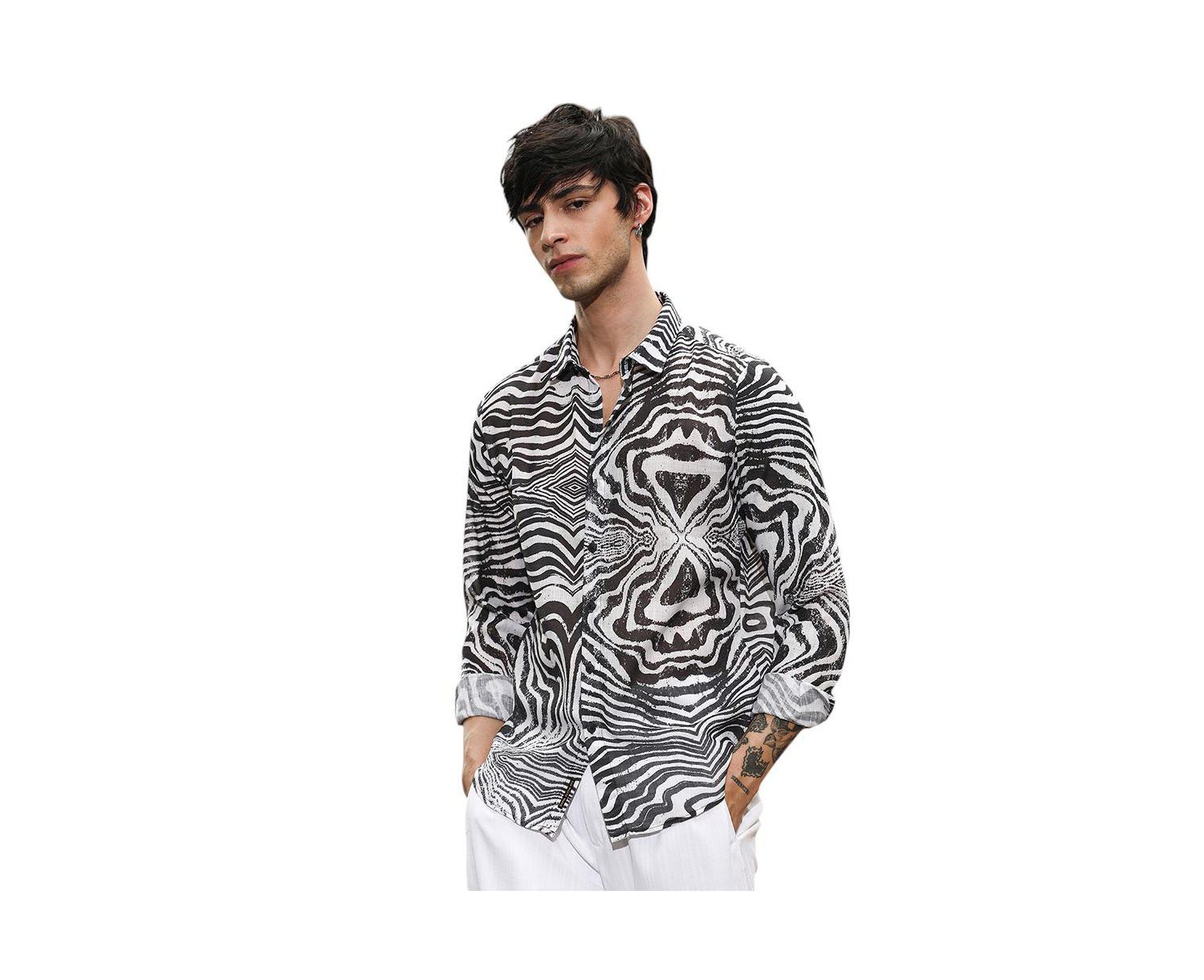 Men's Zebra-Kaleidoscopic Shirt