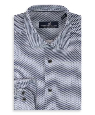 Men's Geometric Print Long-Sleeve Dress Shirt