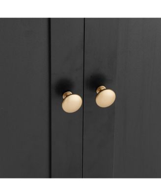 Tall Bathroom Storage Cabinet, Four Doors, Drawers, Adjustable Shelf