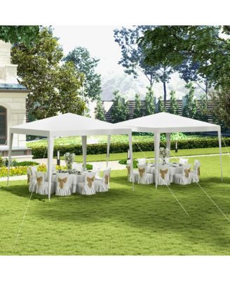 10 FT X 10 FT  Canopy Tent Heavy Duty Gazebo Shelter White Outdoor