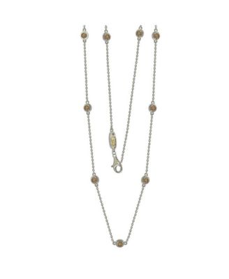 Suzy Levian Sterling 1.80cttw Sapphire Station Necklace