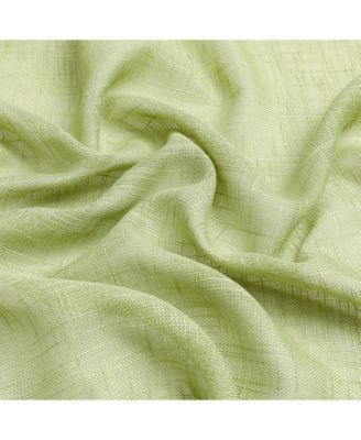 2 Pack Lux Thread Premium Woven Grommet Top Sheer Curtain Panels - Spice