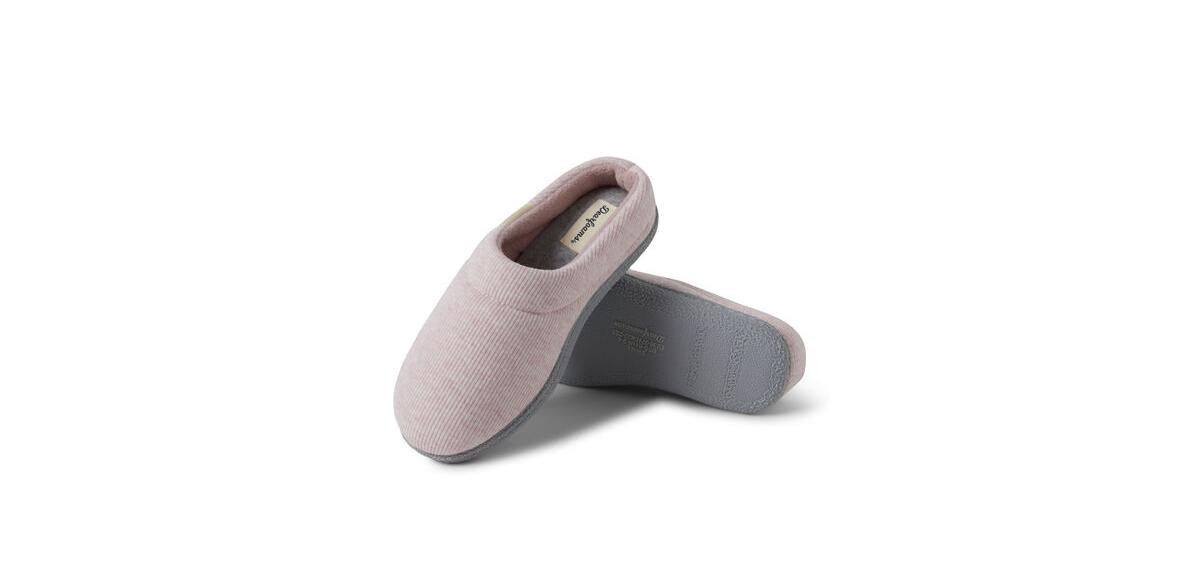 Женские Dearfoams Women's Lacey Rib Knit House Shoe Clog Slipper — фото 3