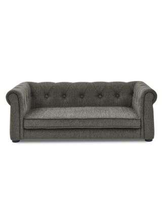 Elevated Dog Sofa Bed Modern Design for Small Dogs Dark Grey