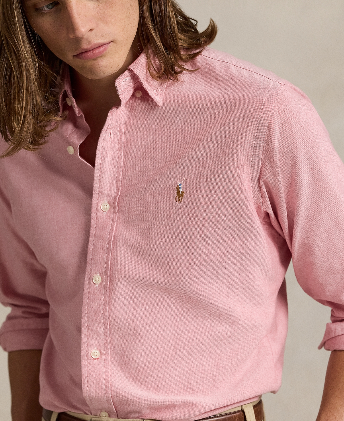 Polo Ralph Lauren Custom Fit Shirt In Pink