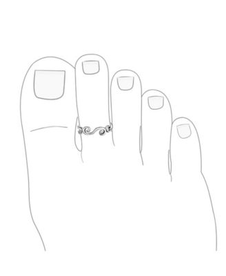 Set of 2 Elephant & Spiral Celtic Swirl Midi Toe Ring Oxidized Sterling Silver