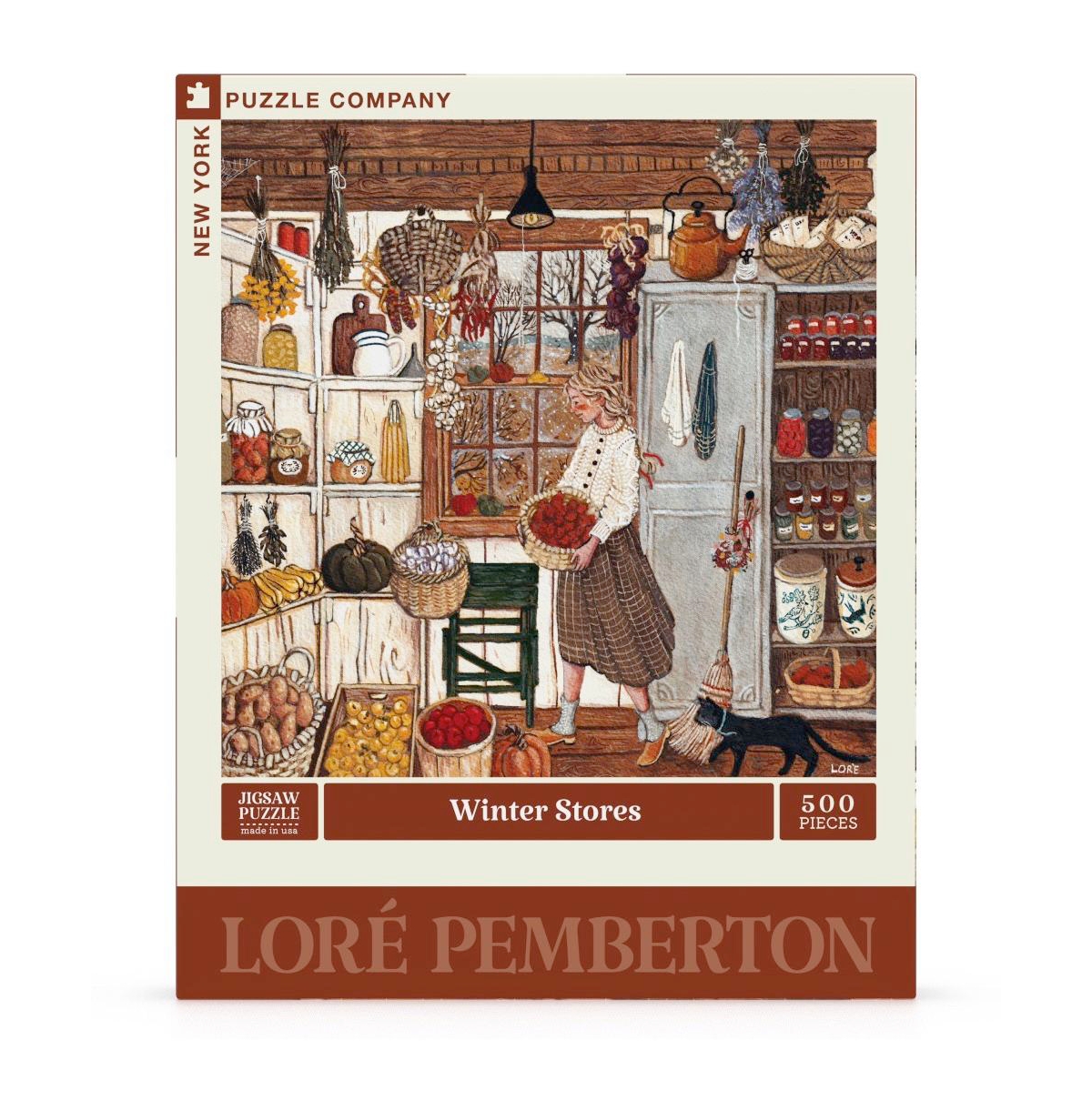 New York Puzzle Company Winter Stores 500 Piece Puzzle