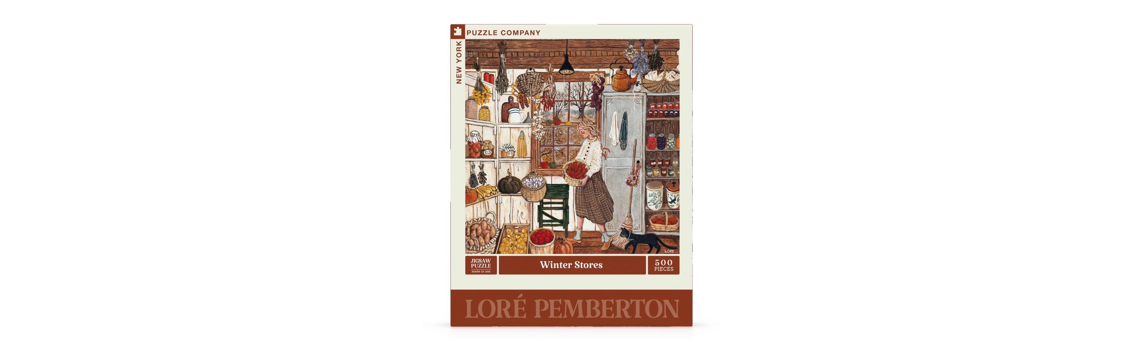 New York Puzzle Company Winter Stores 500 Piece Puzzle