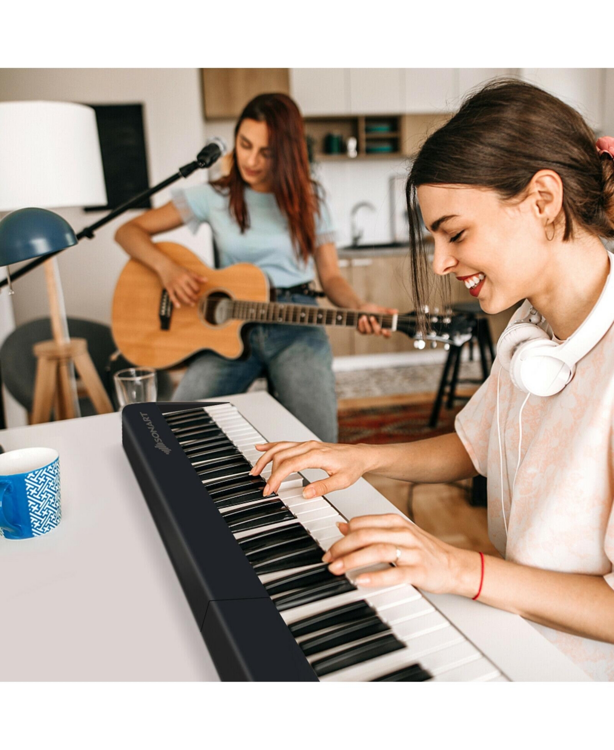 88-Key Foldable Digital Piano with Midi and Wireless Bluetooth
