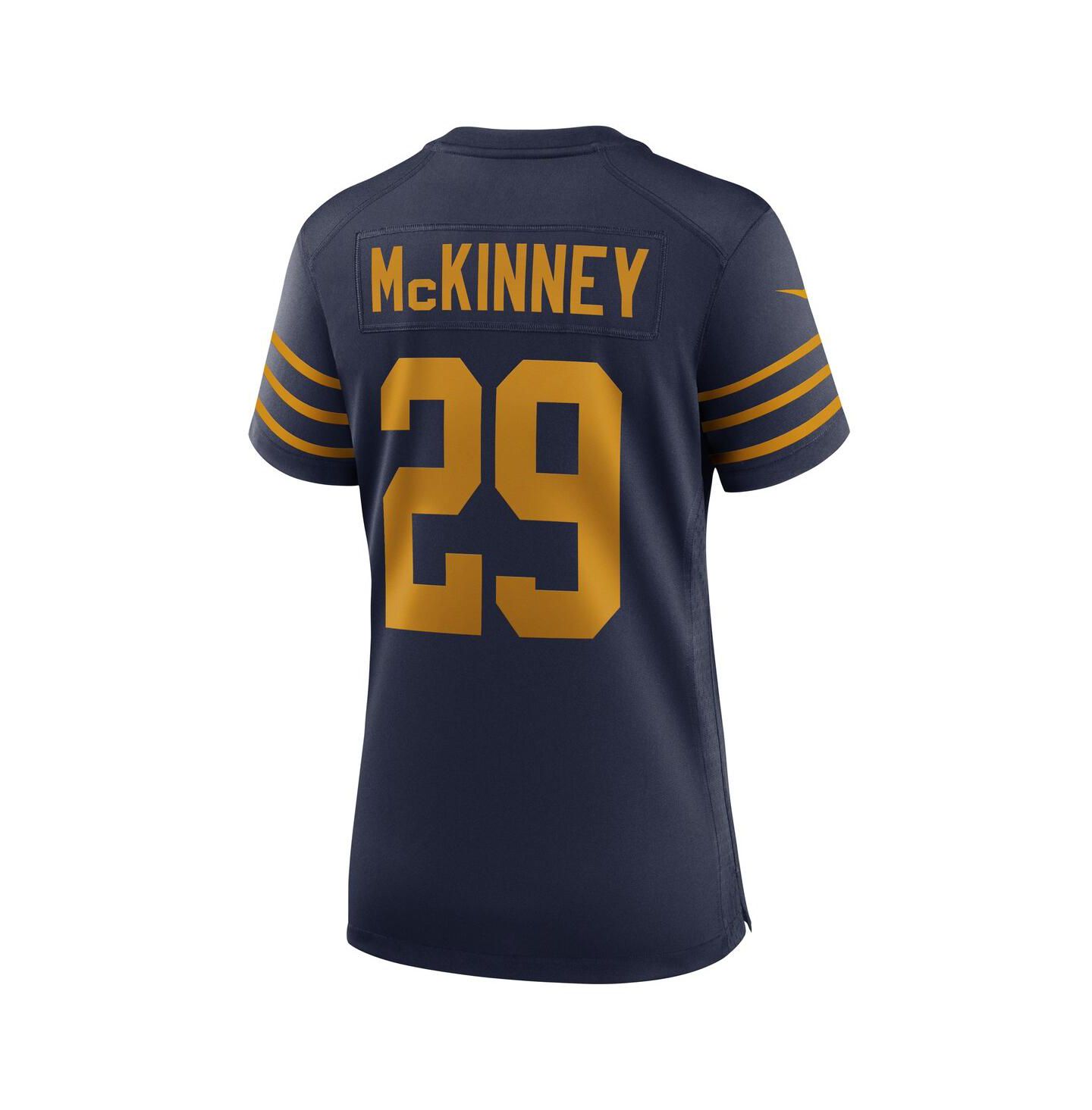 Женский топ Nike Xavier McKinney Navy Green Bay Packers The 1923 Classic Game Jersey — фото 3