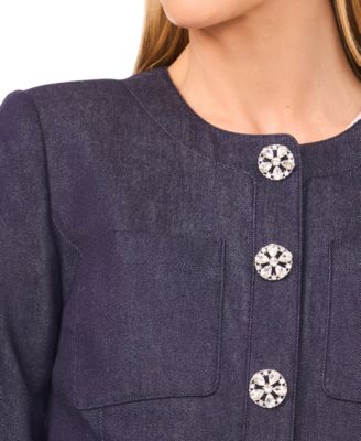 Women's Patch Pocket Long Sleeve Jacket