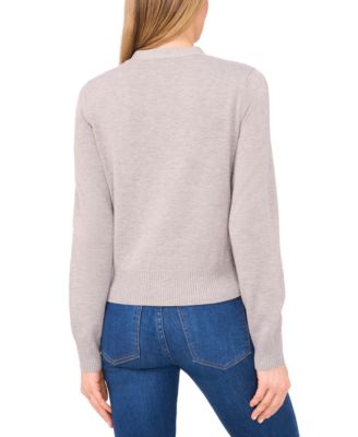 Women's Tie Neck Cardigan Sweater