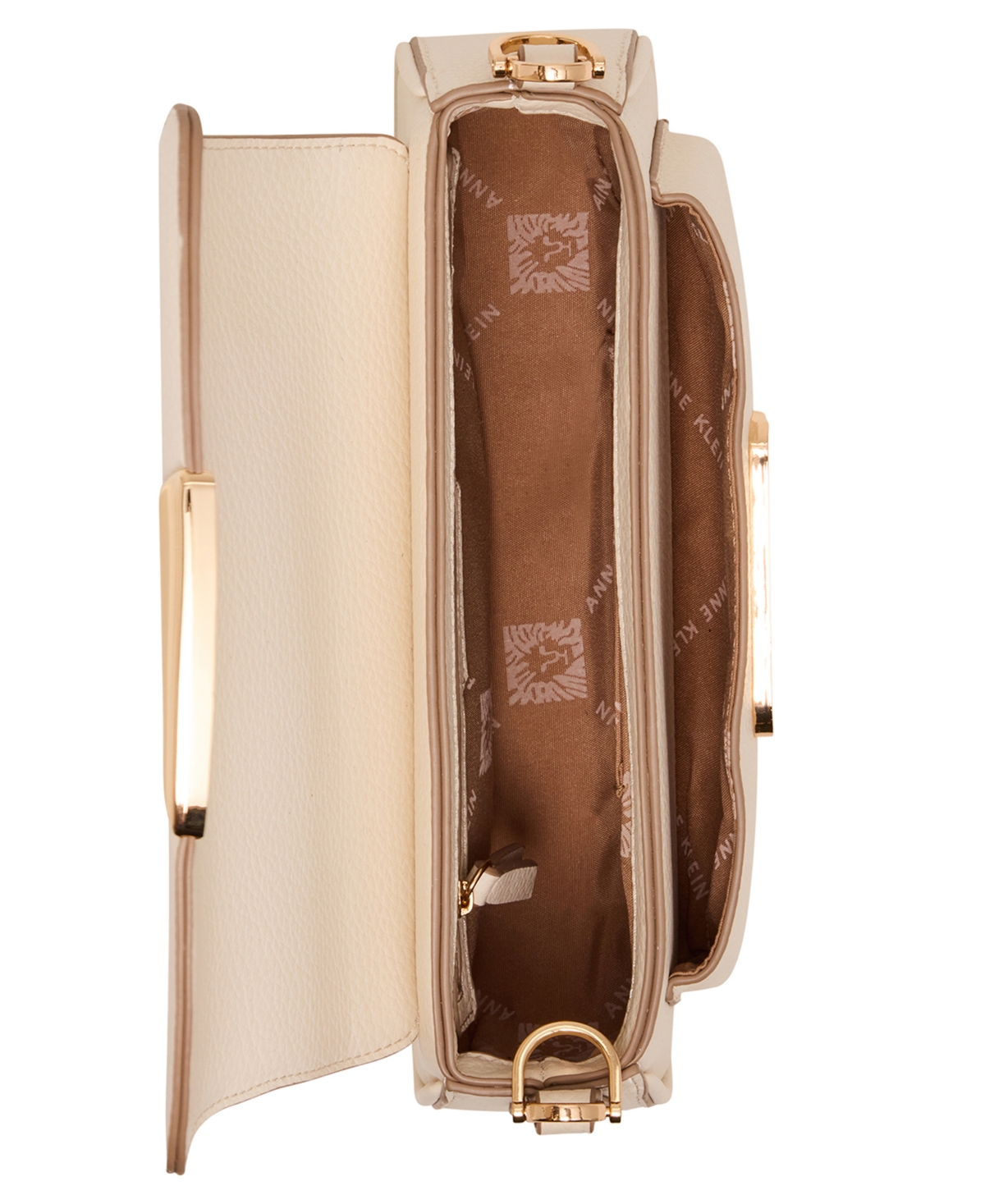 Anne Klein East West Convertible Strap Shoulder Bag In White