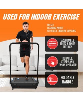 RunMaster 2-in-1 Folding Treadmill – 2.5HP Under-Desk Electric Treadmill with Foldable Handle, Bluetooth, 12 Exercise Programs & Large Belt – Portable, Space-Saving Design – Black