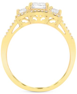 Lab Grown Sapphire (1-1/3 ct. t.w) and Lab Grown White Sapphire (1/8 ct. t.w) Ring in Sterling Silver