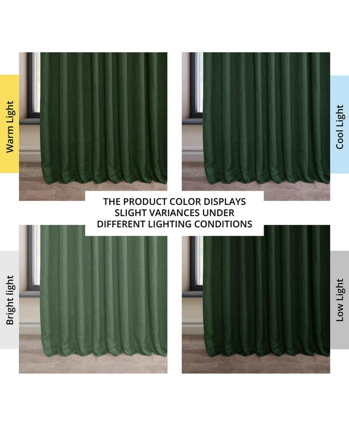Half Price Drapes Extra Wide Textured Faux Linen Room Darkening Curtain