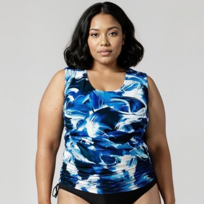 Plus Size Closed Back UPF 50+ Tankini Maya Swim Top