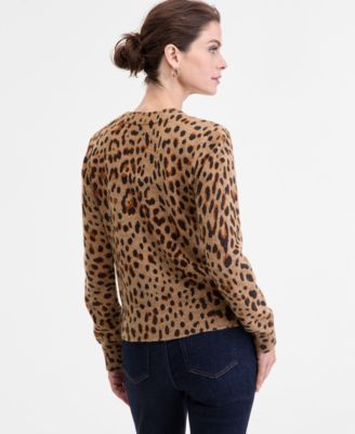 Women's Animal-Print Cardigan, Macy's Exclusive