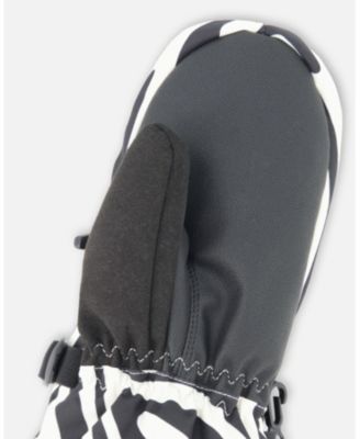 Girl Winter Mittens Teknik Zebra Print - Toddler|Child