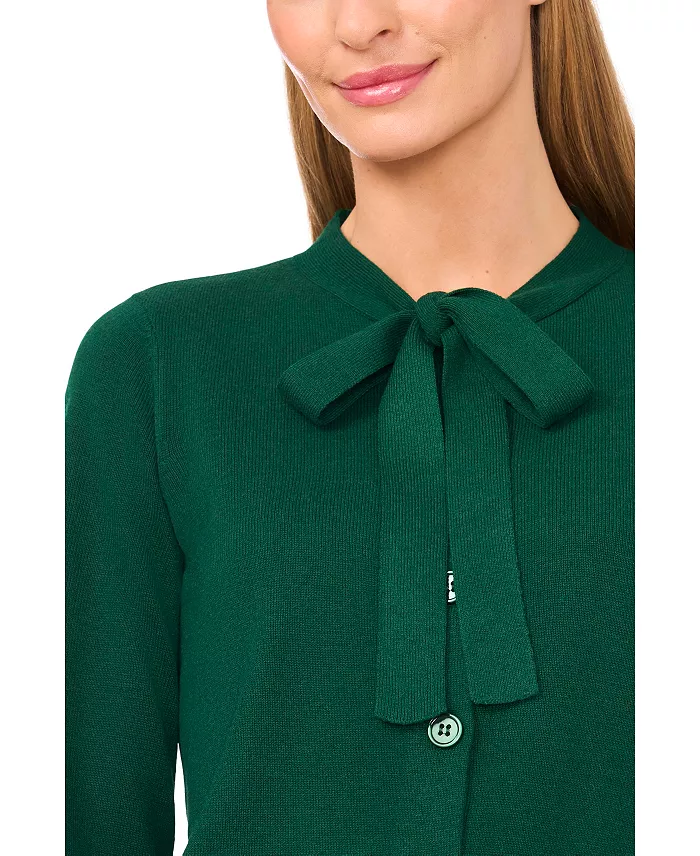 Women's Tie Neck Cardigan Sweater - thumbnail 5