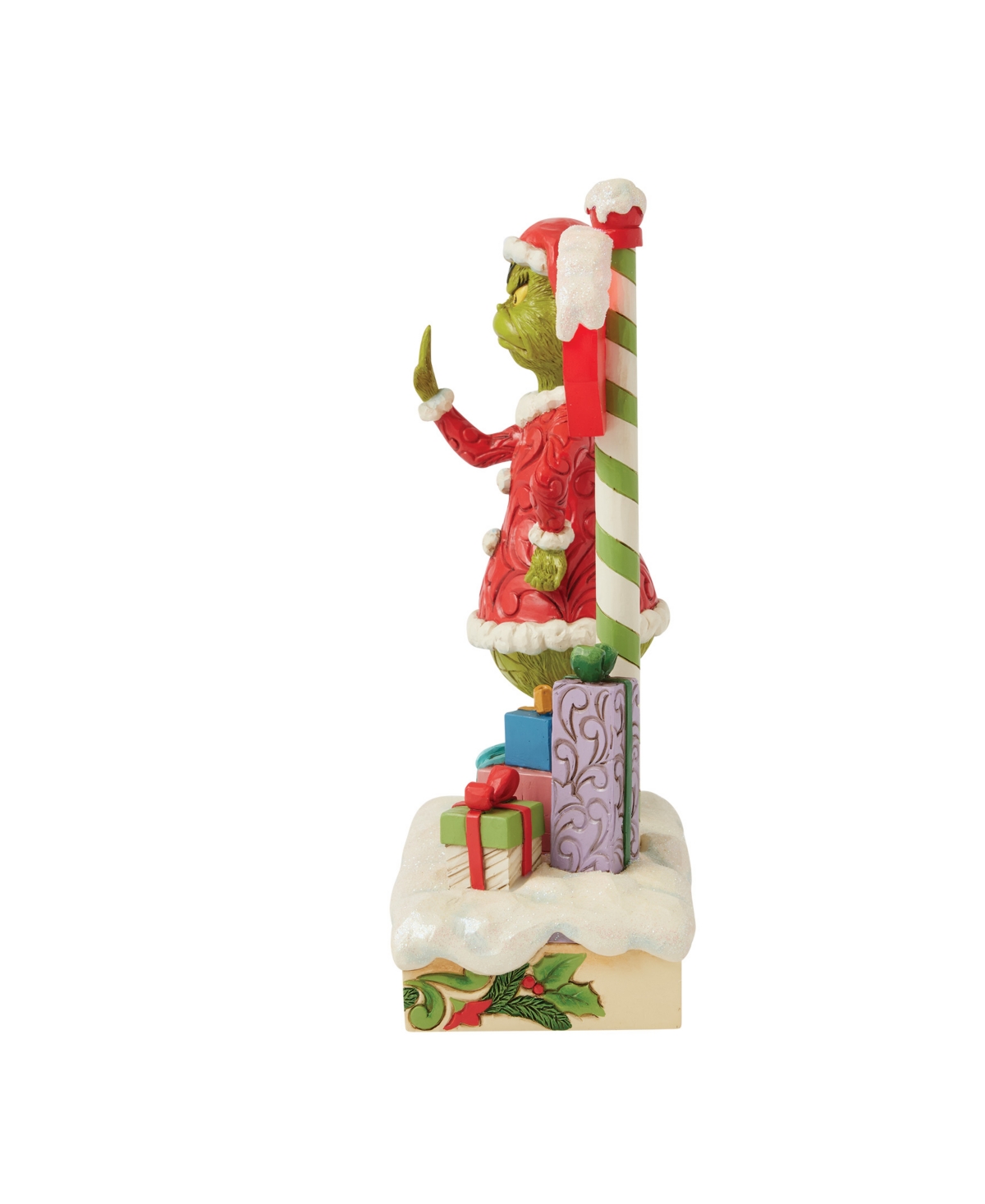 Jim Shore Grinch By Stop Sign Led Figurine In Multi