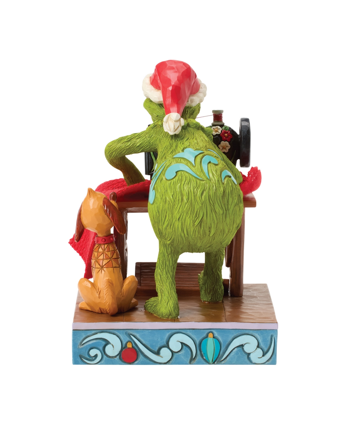 Jim Shore Grinch Sewing Santa Figurine In Multi