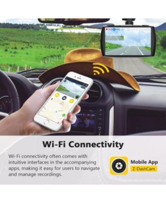 T4 4K Dash Cam, 2K Front + 1080P Rear, 4 inch Touchscreen, WDR Night Vision, G Sensor, Loop Recording, 24 Hour Parking Mode, Built in Wi Fi, Supports max 512GB TF Card